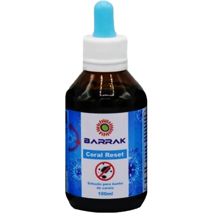 Coral Reset Barrak 100ml Solução Para Banho De Corais