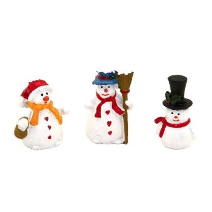 Enfeite Boneco de Neve M 3 Pcs