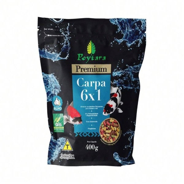 Ração Carpa 6x1 400gr Poytara