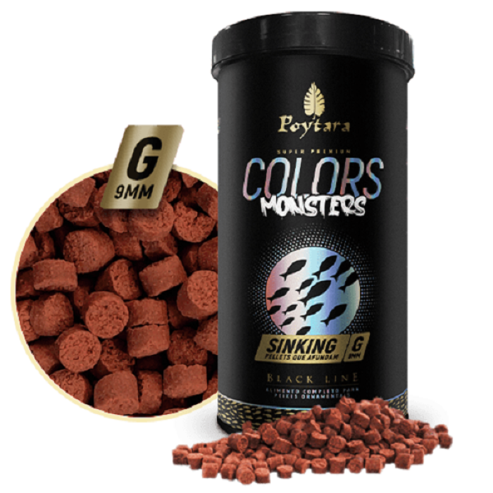Ração Colors Monsters Sinking Black Line G 500g Poytara