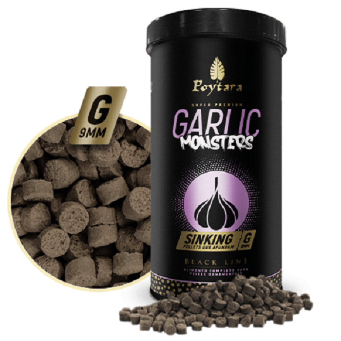 Ração Garlic Monsters Sinking Black Line G 500g Poytara