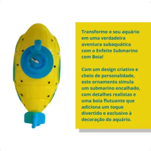 Enfeite Submarino Com Boia Ace Pet