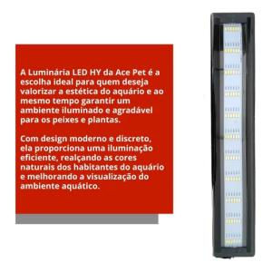 Luminária Aquário Led HY-603 30cm 8w Multi Cores (YL-303) Ace Pet