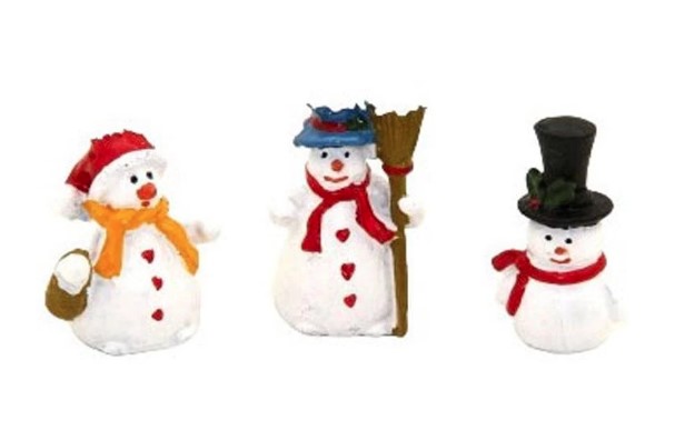 Enfeite Boneco de Neve M 3 Pcs