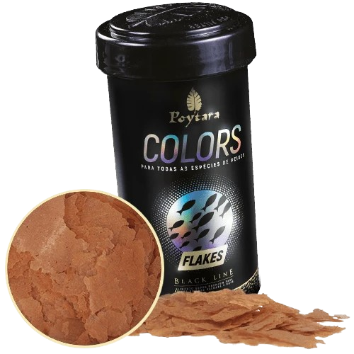 Ração Colors Flakes Black Line 30g Poytara
