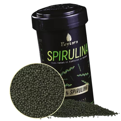 Ração Spirulina Black Line M 45g Poytara
