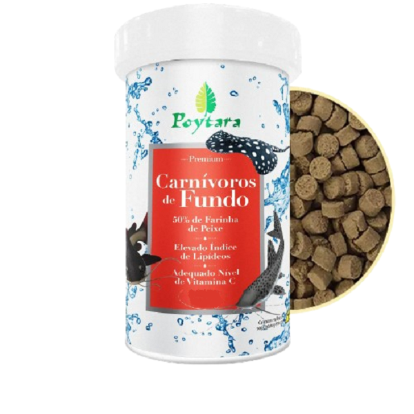 Ração Carnivoros de Fundo 130g Poytara