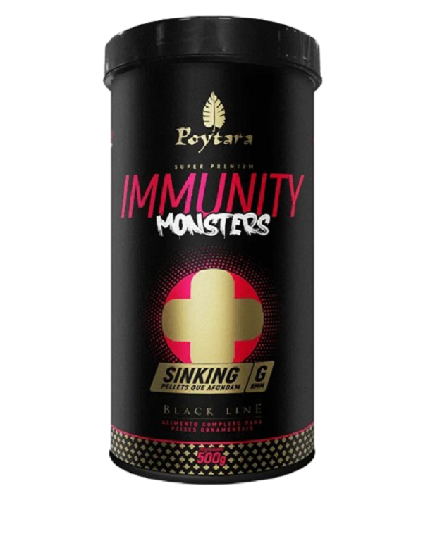 Ração Immunity Monsters Sinking Black Line G 500g Poytara