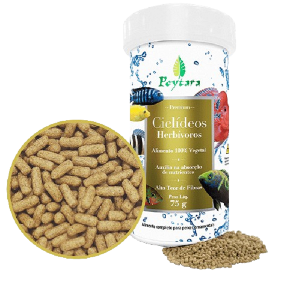 Ração Ciclideos Herbivoros 280g Poytara