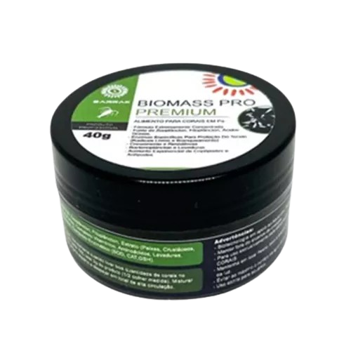 Alimento Para Corais Biomass Pro Premium Em Pó 40g Barrak