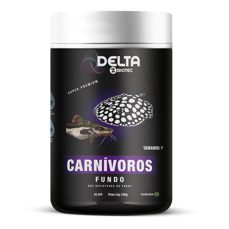 Ração Carnívoros de Fundo 150g P Delta Zbiotec