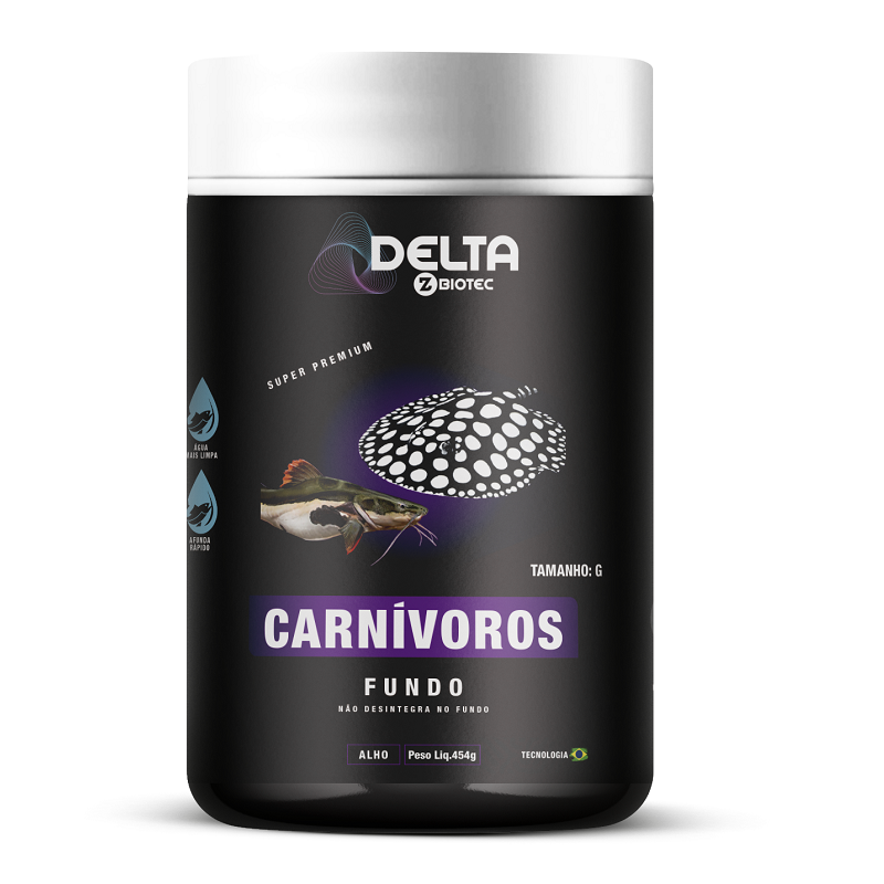 Ração Carnívoros de Fundo 454g G Delta Zbiotec