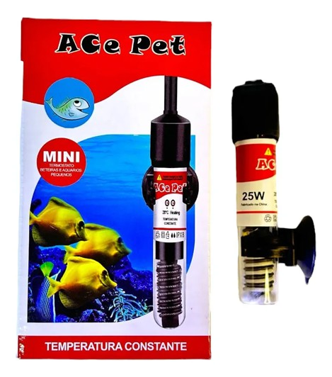 Termostato Com Aquecedor Mini Automático 25w 110v Ace Pet