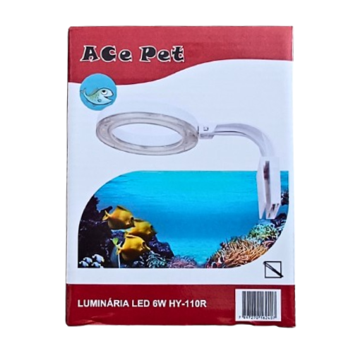 Luminária Aquário Led 6w Redonda 11cm HY-110R  Ace Pet